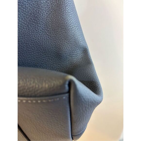 Dooney & Bourke Belvedere & Dust bag gold hook blue leather shoulder bag purse ( - Picture 4 of 16